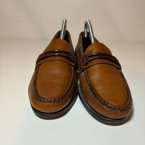 Allen Edmond's Newcomb Leather Slip-On Loafers Men's size 7.5 D made in USA - Picture 6 of 10